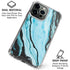 Aqua Blue Marble Ink iPhone 16 Pro Max Clear Case
